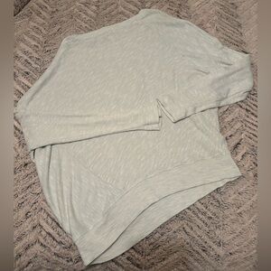 Anthropologie long sleeve ribbed shirt, light mint green size M